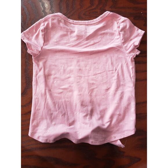 Lily Bleu Pink Unicorn Front Tie Short Sleeved Shirt - Size 3T - Picture 2 of 6